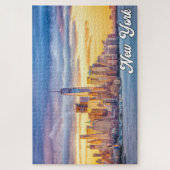 米国ニューヨーク，マンハッタン ジグソーパズル (縦)