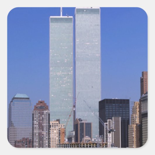 米国ニューヨーク。有名な世界のツインタワー スクエアシール (正面)