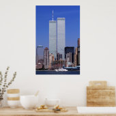 米国ニューヨーク。有名な世界のツインタワー ポスター (キッチン)