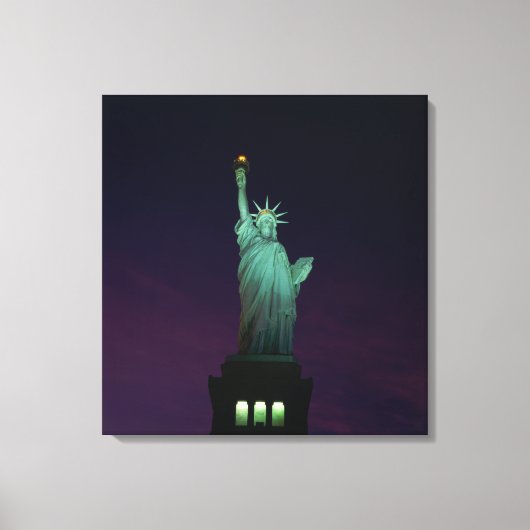 米国ニューヨーク，自由の女神6 キャンバスプリント (正面)