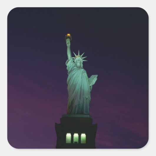 米国ニューヨーク，自由の女神7 スクエアシール (正面)