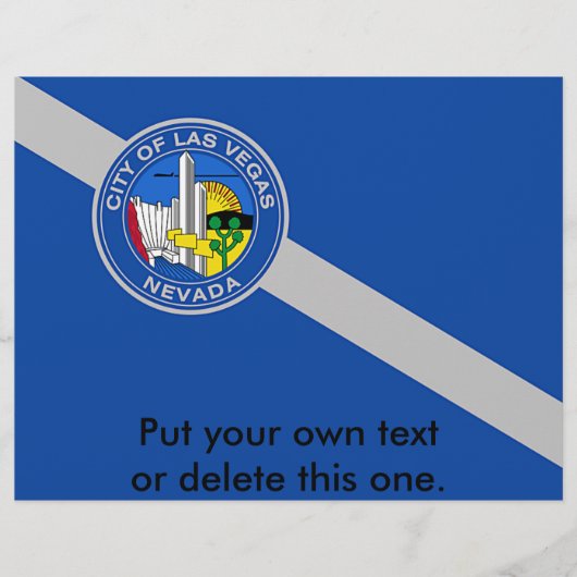 米国ネバダ州ラスベガス州旗を持つフライヤー チラシ (正面)