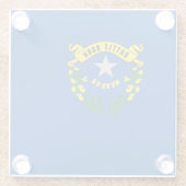 米国ネバダ州旗を持つガラスコースター ガラスコースター (裏面)