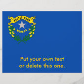 米国ネバダ州旗を持つフライヤー チラシ (正面)