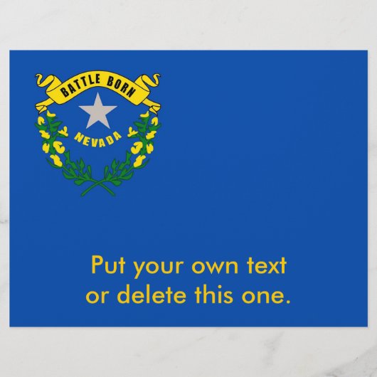 米国ネバダ州旗を持つフライヤー チラシ (正面)
