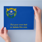 米国ネバダ州旗を持つフライヤー チラシ (手)