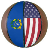 米国ネバダ州旗を持つフルサイズバスケットボール バスケットボール (縦)