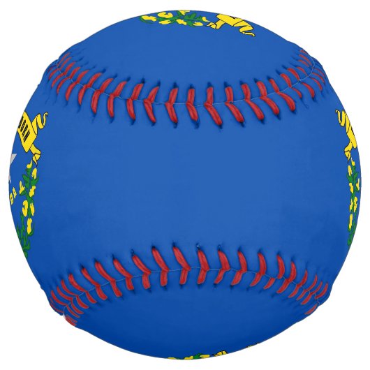 米国ネバダ州旗を持つ愛国的ソフトボール ソフトボール (正面)