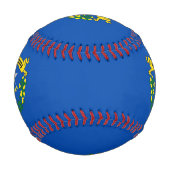 米国ネバダ州旗を持つ愛国野球 野球ボール (正面)