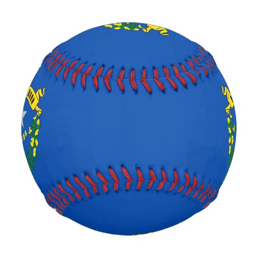 米国ネバダ州旗を持つ愛国野球 野球ボール (正面)