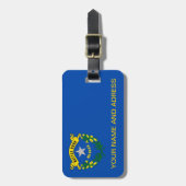 米国ネバダ州旗を持つ荷物タグ ラゲッジタグ (正面縦)