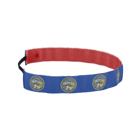 米国ネブラスカスリップまたは滑ることカ州旗を持つノンヘッドバンド アスレチックヘッドバンド (左)