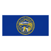 米国ネブラスカ州旗の付いたラックカード ラックカード (裏面)