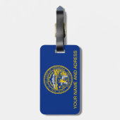 米国ネブラスカ州旗の荷物タグ ラゲッジタグ (裏面縦)