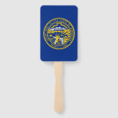 米国ネブラスカ州旗を持つハンドファンのセット ハンドファン (裏面)