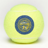 米国ネブラスカ州旗を持つペンテニスボール テニスボール (正面)