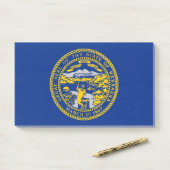 米国ネブラスカ州旗を持つ備考 ポストイット (デスク)