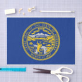 米国ネブラスカ州旗を持つ愛国的なティッシュペーパー 薄葉紙 (クラフト)