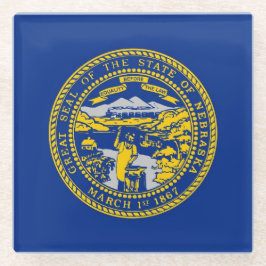 米国ネブラスカ州旗ガラスのコースター ガラスコースター