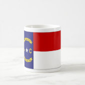 米国ノースカロライナの旗 コーヒーマグカップ (中央)