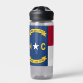 米国ノースカロライナ州旗を持つウォーターボトル ウォーターボトル (正面)