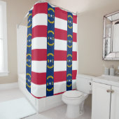 米国ノースカロライナ州旗を持つシャワーカーテン シャワーカーテン (インサイチュ)