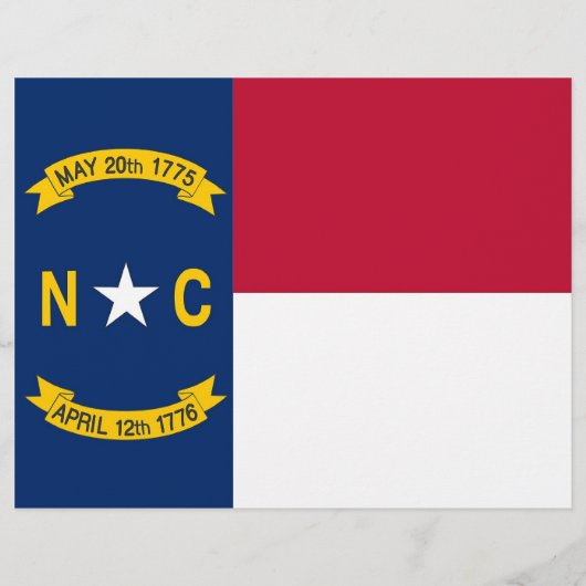 米国ノースカロライナ州旗を持つフライヤー チラシ (裏面)