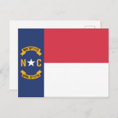 米国ノースカロライナ州旗 ポストカード (正面/裏面)