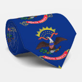米国ノースダコタ州旗と提携 ネクタイ (ロール)