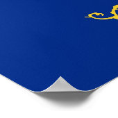 米国ノースダコタ州旗のポスター ポスター (角)