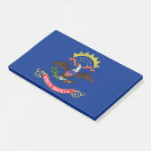 米国ノースダコタ州旗を持つノート ポストイット (アングル)