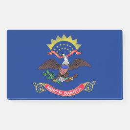 米国ノースダコタ州旗を持つノート ポストイット