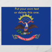 米国ノースダコタ州旗を持つフライヤー チラシ (正面)