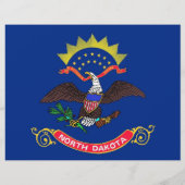 米国ノースダコタ州旗を持つフライヤー チラシ (裏面)