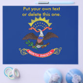 米国ノースダコタ州旗を持つフライヤー チラシ (シングル)