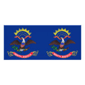 米国ノースダコタ州旗を持つラックカード ラックカード (裏面)