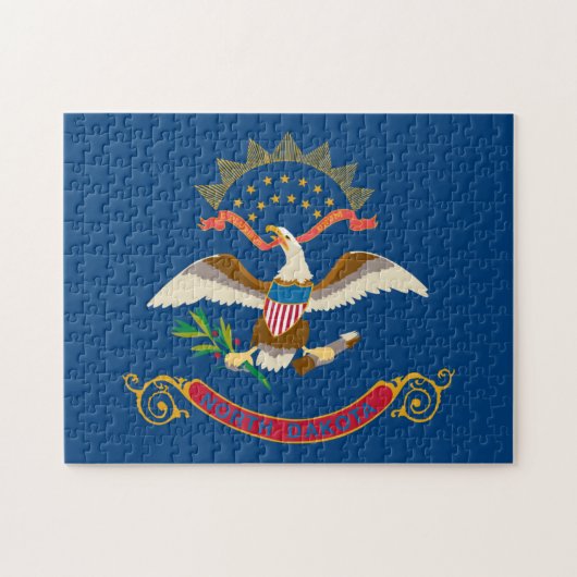 米国ノースダコタ州旗 ジグソーパズル (横)