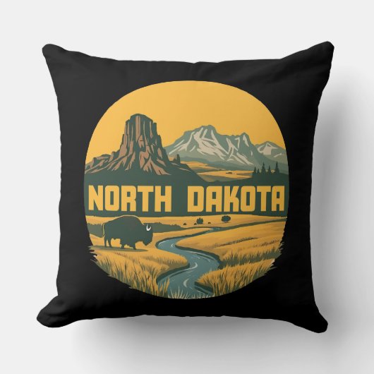 米国ノースダコタ州 クッション (正面)