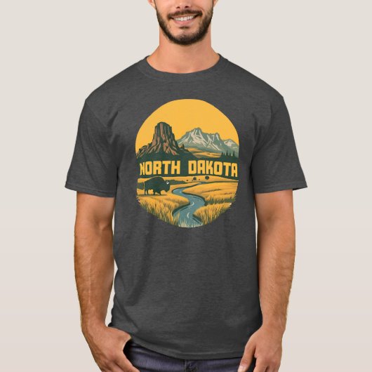 米国ノースダコタ州 Tシャツ (正面)