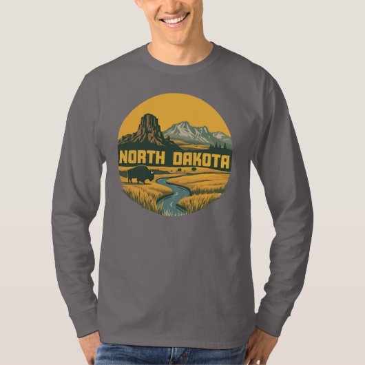米国ノースダコタ州 Tシャツ (正面)