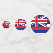 米国ハワイ州旗を持つ表紙吹雪 コンフェッティ (正面)