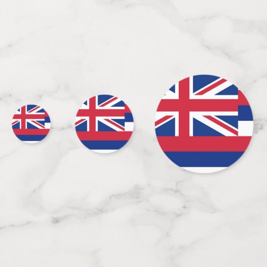 米国ハワイ州旗を持つ表紙吹雪 コンフェッティ (裏面)