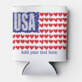 米国ハート州旗 缶クーラー (正面)
