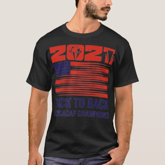 米国バックツーバック2021 Concacaf Champions Premium Tシャツ (正面)