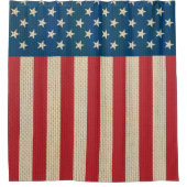 米国バフェイクーラップ旗 シャワーカーテン (正面)