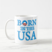 米国バラック・オバマで生まれて下さい コーヒーマグカップ (左)
