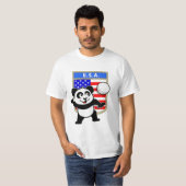 米国バレーボールパンダ Tシャツ (正面フル)