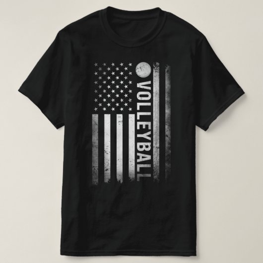米国バレーボール練習USAフラグ米国女性男性 Tシャツ (デザイン正面)