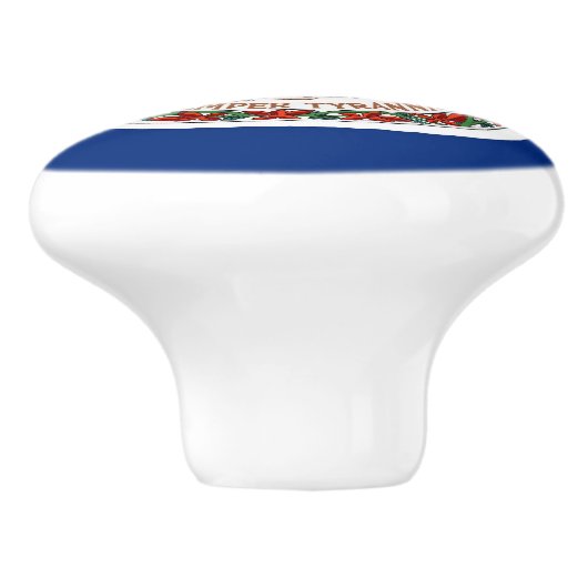 米国バージニア州の旗とセラミックノブのプル州 セラミックノブ (側面)