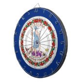 米国バージニア州旗と共にダーツボード ダーツボード (正面右)